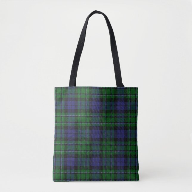 Scottish Clan MacCallum Tartan Plaid Tote Bag (Front)