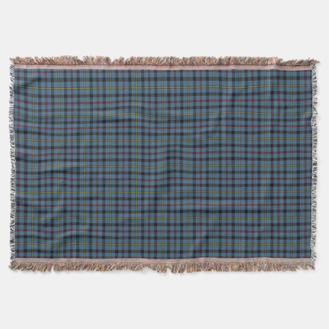 Scottish Clan MacCrimmon Tartan Throw Blanket (Front)