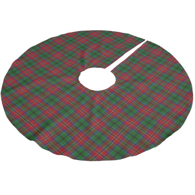 Scottish Clan MacCulloch Tartan Brushed Polyester Tree Skirt (Angled)