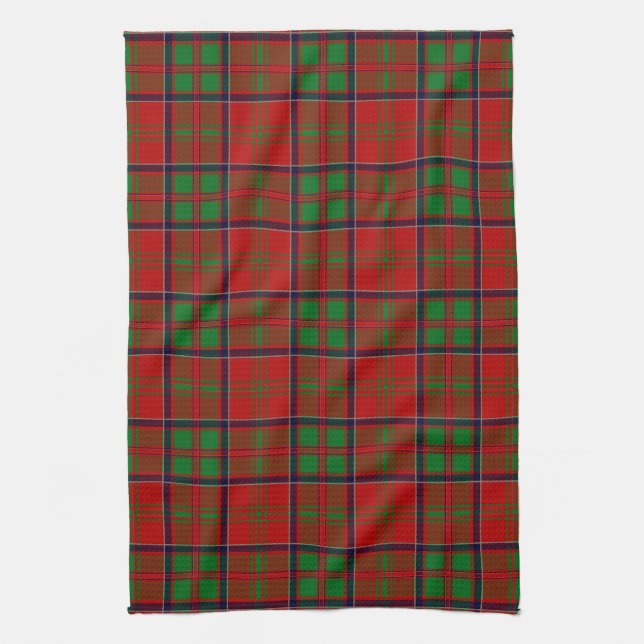 Scottish Clan MacDonald of Glencoe Tartan Plaid Tea Towel (Vertical)