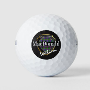 Scottish Clan MacDonald Personalise Your Name Golf Balls