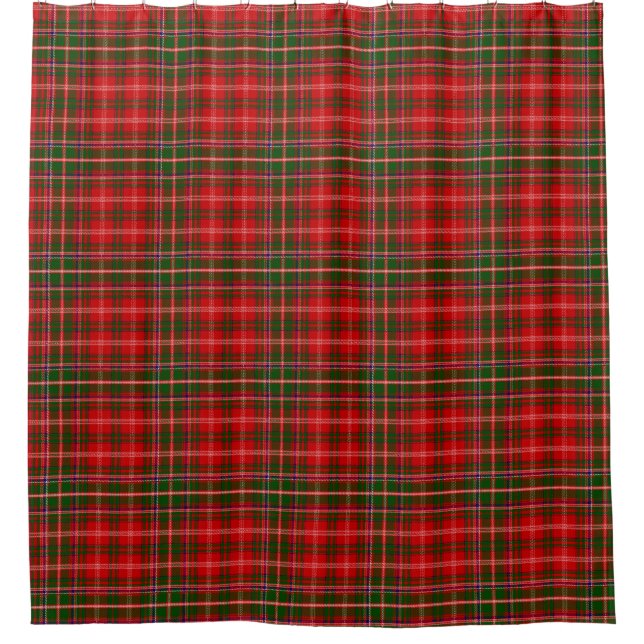 Scottish Clan MacDougall Tartan Plaid Shower Curtain (Front)