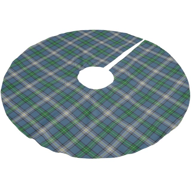 Scottish Clan MacDowall Tartan Brushed Polyester Tree Skirt (Angled)