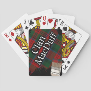 Scottish Clan MacDuff Tartan Paint Brush Playing Cards