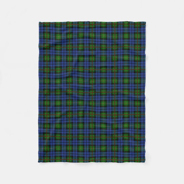 Scottish Clan MacEwan Tartan Plaid Fleece Blanket (Front)