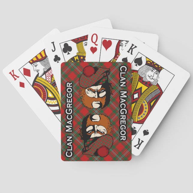 Scottish Clan MacGregor Tartan Deck Playing Cards (Back)