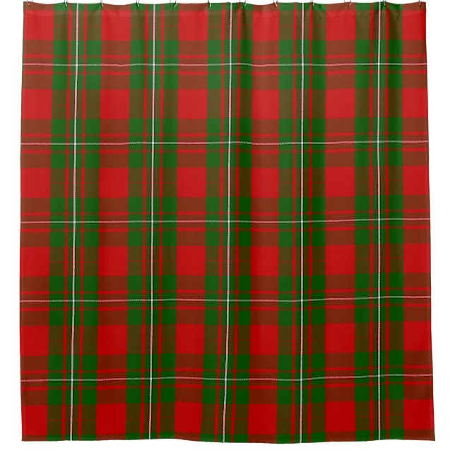 Scottish Clan MacGregor Tartan Plaid Shower Curtain (Front)