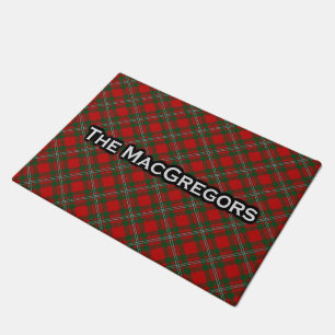 Scottish Clan MacGregor Tartan Welcome Mat