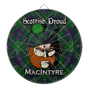 Scottish Clan MacIntyre Tartan Dartboard