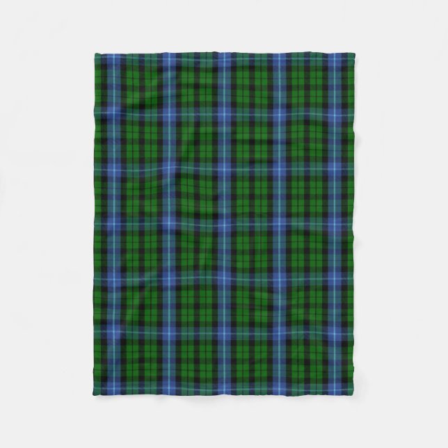 Scottish Clan MacIntyre Tartan Plaid Fleece Blanket (Front)