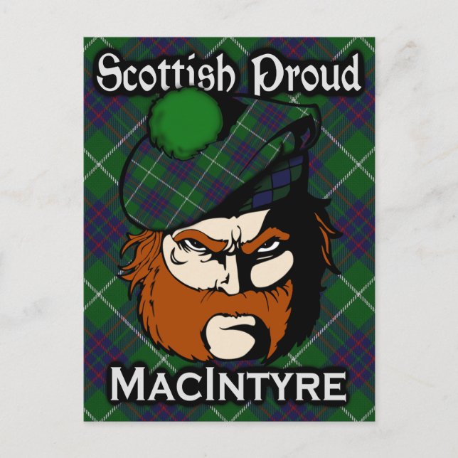 Scottish Clan MacIntyre Tartan Postcard (Front)