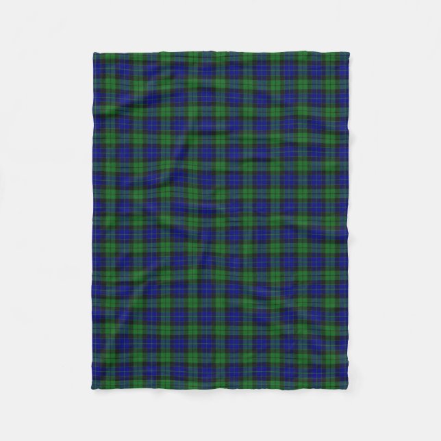 Scottish Clan MacKay Classic Tartan Fleece Blanket (Front)