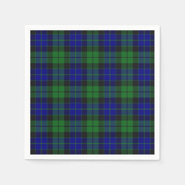 Scottish Clan MacKay Tartan Napkin (Front)