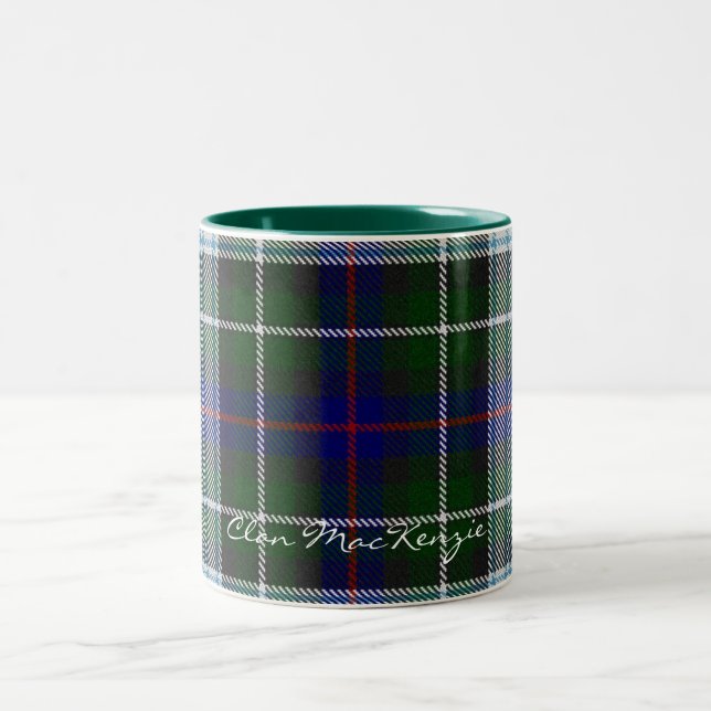 Scottish Clan MacKenzie Dress Tartan Designer Mugs (Center)