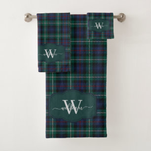 Scottish Clan MacKenzie Tartan Plaid Bath Towel Set