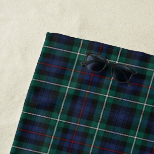 Scottish Clan MacKenzie Tartan Plaid Beach Towel