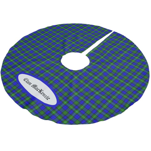 Scottish Clan MacKenzie Tartan Plaid Brushed Polyester Tree Skirt (Angled)