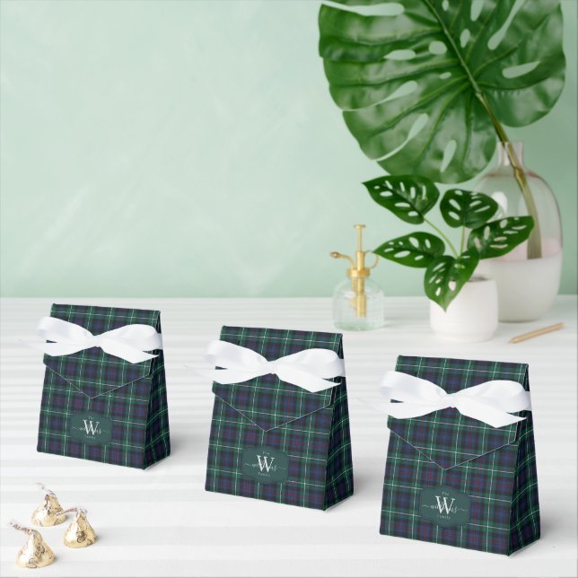 Scottish Clan MacKenzie Tartan Plaid Monogrammed Favour Box (Multiple)