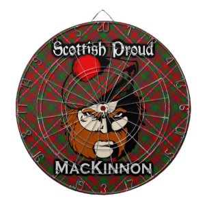 Scottish Clan MacKinnon Tartan Dartboard