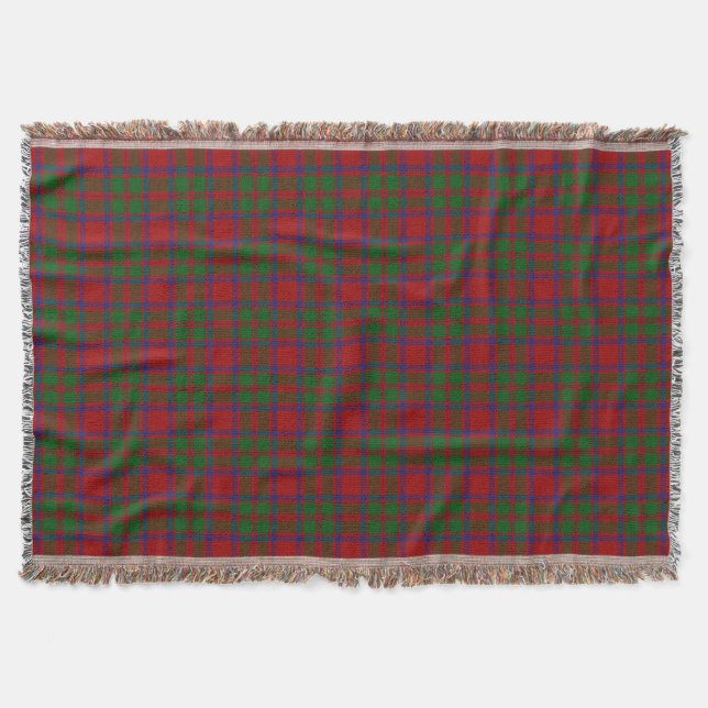Scottish Clan MacKintosh McIntosh Tartan Throw Blanket (Front)