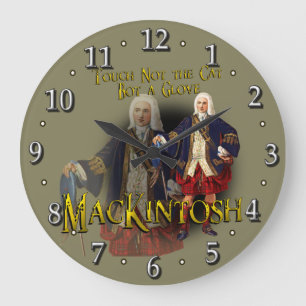 Scottish Clan MacKintosh Tartan Large Clock