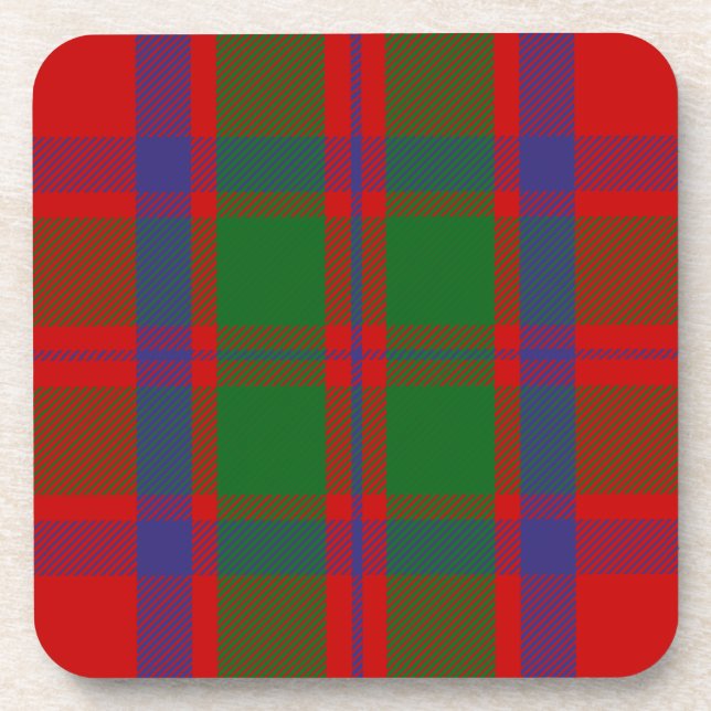 Scottish Clan MacKintosh Tartan Plaid Coaster (Front)