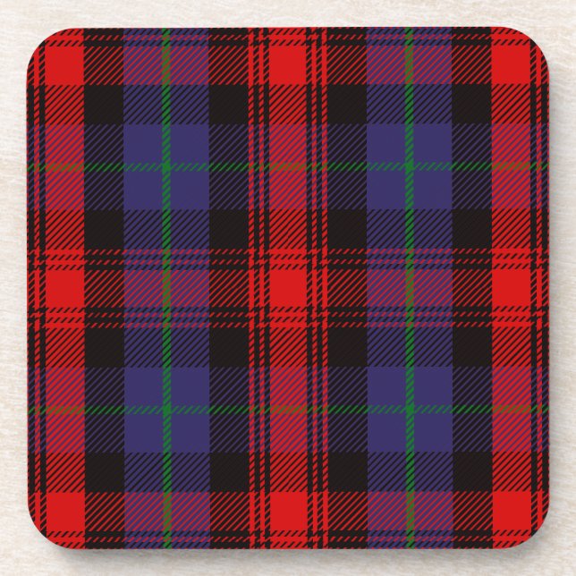 Scottish Clan MacLachlan Tartan Plaid Coaster (Front)
