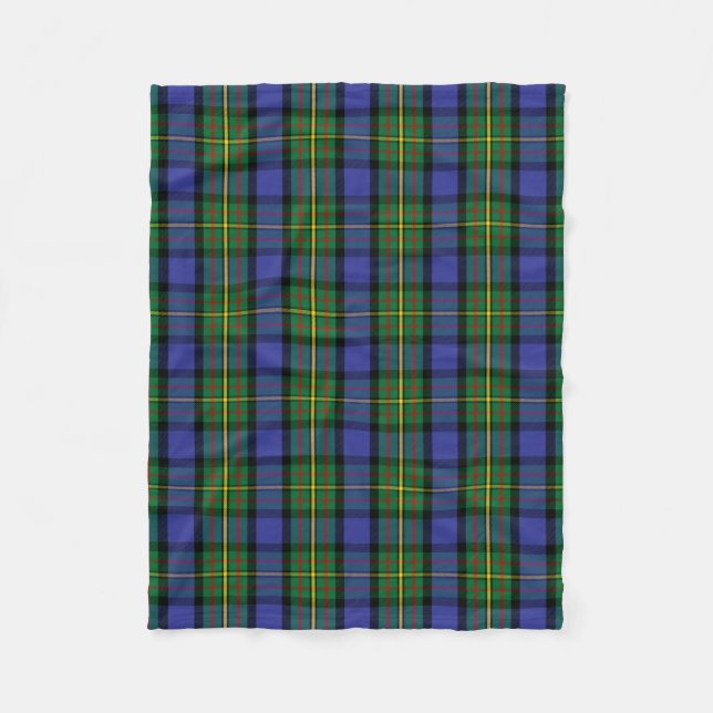 Scottish Clan MacLaren Tartan Plaid Fleece Blanket (Front)