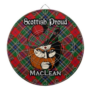 Scottish Clan MacLean Tartan Dartboard