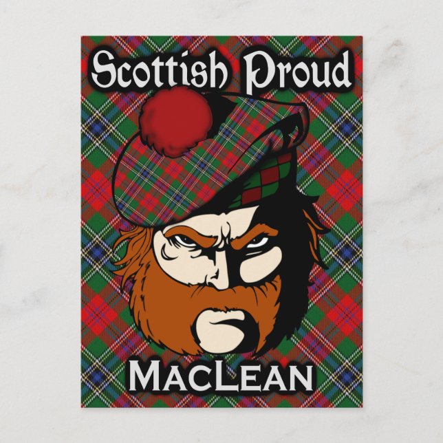 Scottish Clan MacLean Tartan Postcard (Front)