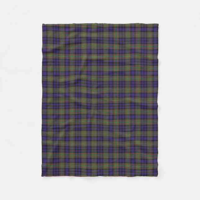 Scottish Clan MacLellan Classic Tartan Fleece Blanket (Front)