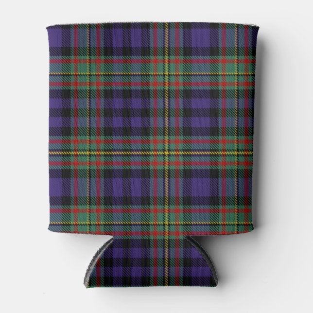 Scottish Clan MacLellan Tartan Plaid Can Cooler (Front)