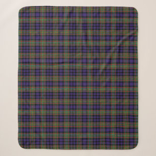 Scottish Clan MacLellan Tartan Plaid Sherpa Blanket