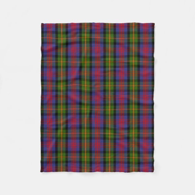 Scottish Clan MacLennan Tartan Plaid Fleece Blanket (Front)