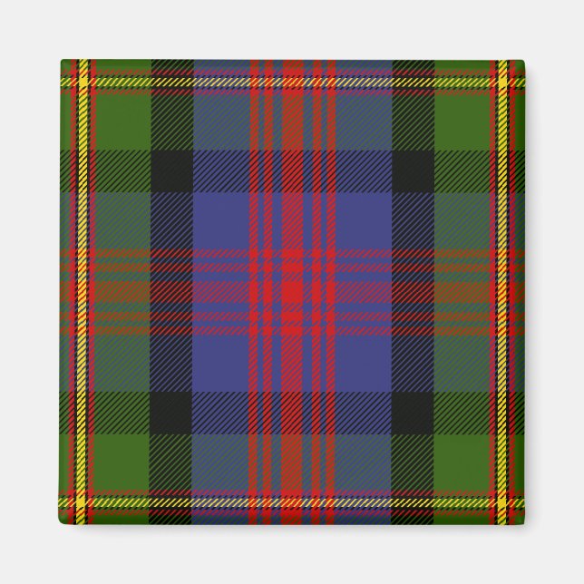 Scottish Clan MacLennan Tartan Plaid Magnet (Front)