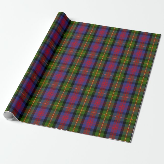 Scottish Clan MacLennan Tartan Plaid Wrapping Paper (Unrolled)