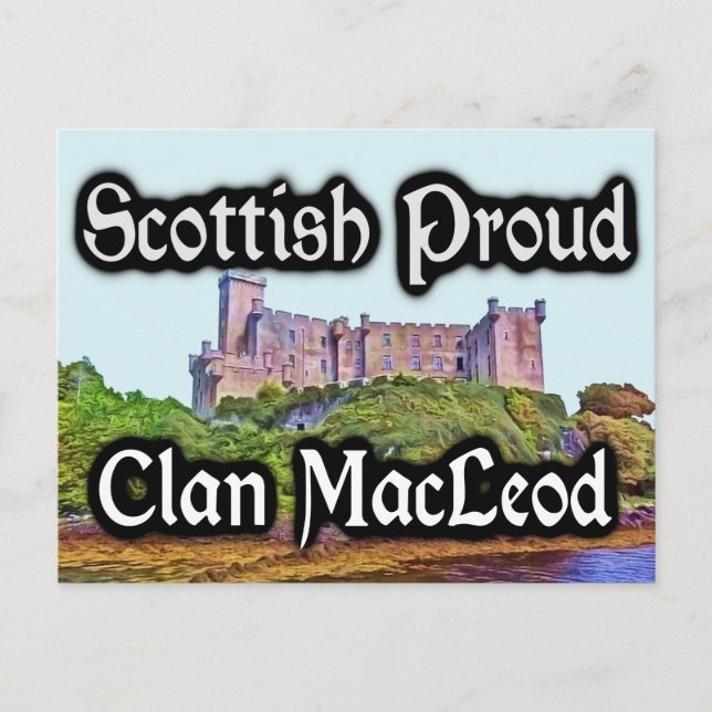 Scottish Clan MacLeod Dunvegan Castle Postcard (Front)