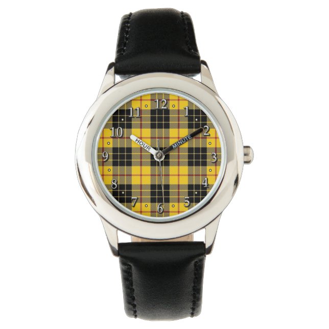 Scottish Clan MacLeod Family Tartan Plaid Watch (Front)