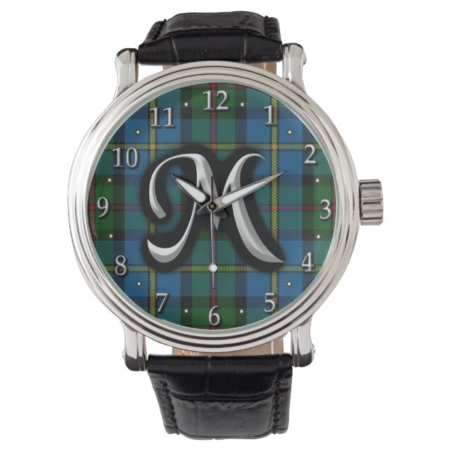 Scottish Clan MacLeod Monogram Tartan Watch (Front)