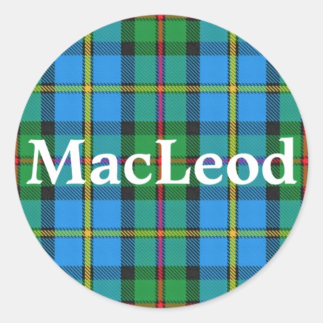 Scottish Clan MacLeod of Harris Tartan Plaid Classic Round Sticker (Front)