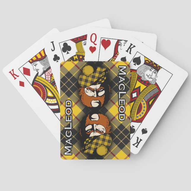 Scottish Clan MacLeod of Lewis Tartan Deck Playing Cards (Back)