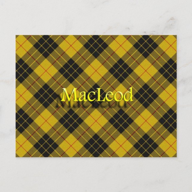 Scottish Clan MacLeod of Lewis Tartan Postcard (Front)