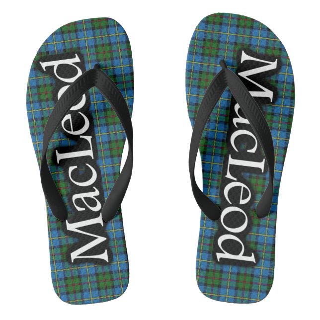 Scottish Clan MacLeod Tartan Flop Flops Flip Flops (Footbed)