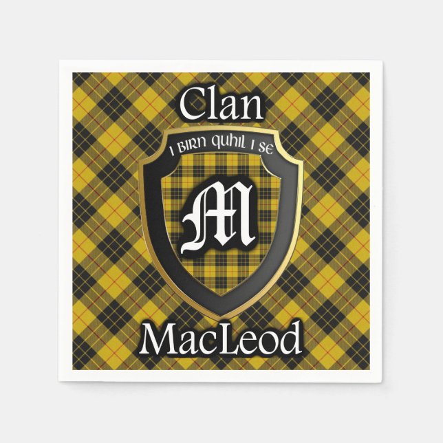 Scottish Clan MacLeod Tartan Napkin (Front)