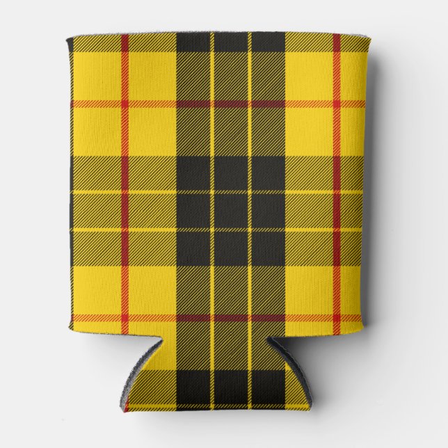 Scottish Clan MacLeod Tartan Plaid Can Cooler (Front)