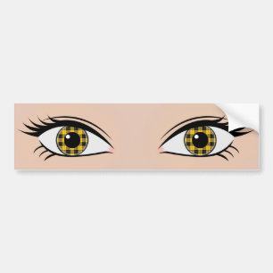 Scottish Clan MacLeod Tartan Plaid Eyes Bumper Sticker