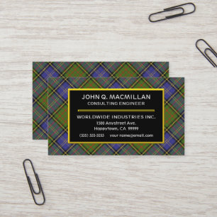 Scottish Clan MacMillan Hunting Tartan Plaid Business Card