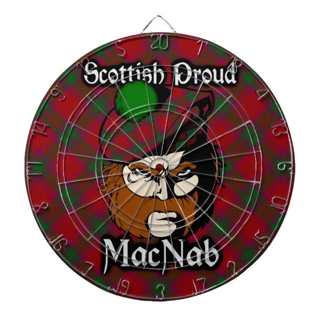 Scottish Clan MacNab Tartan Dartboard (Front)