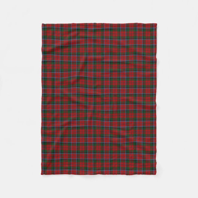 Scottish Clan MacNaughton MacNachtan Tartan Fleece Blanket (Front)