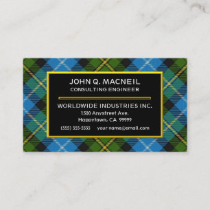 Scottish Clan MacNeil Tartan Plaid Business Card